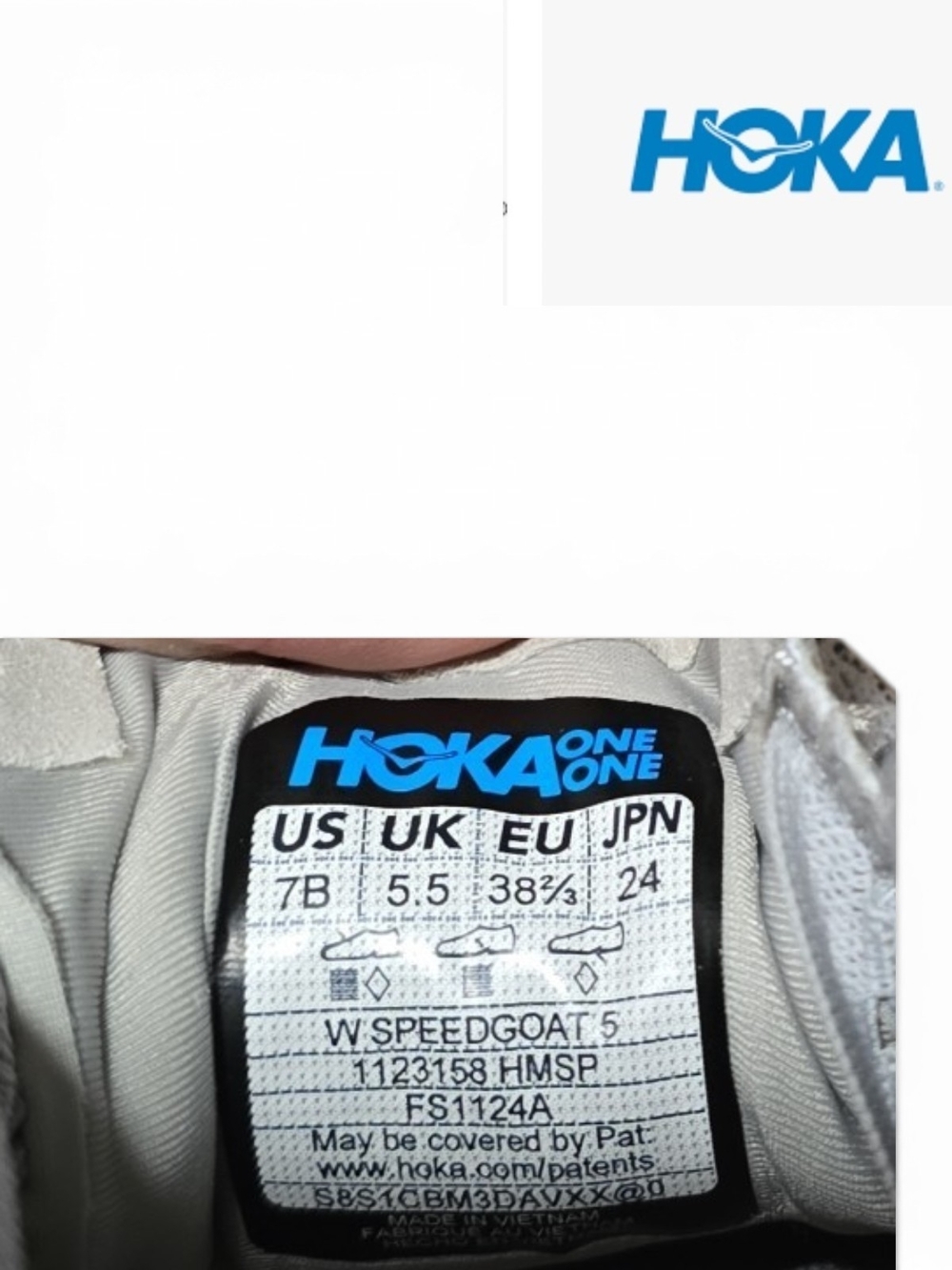 HOKA One One W Speedgoat 5 Womens Sneakers Size 7B Harbor Mist Spruce Gorpcore - Picture 8 of 8